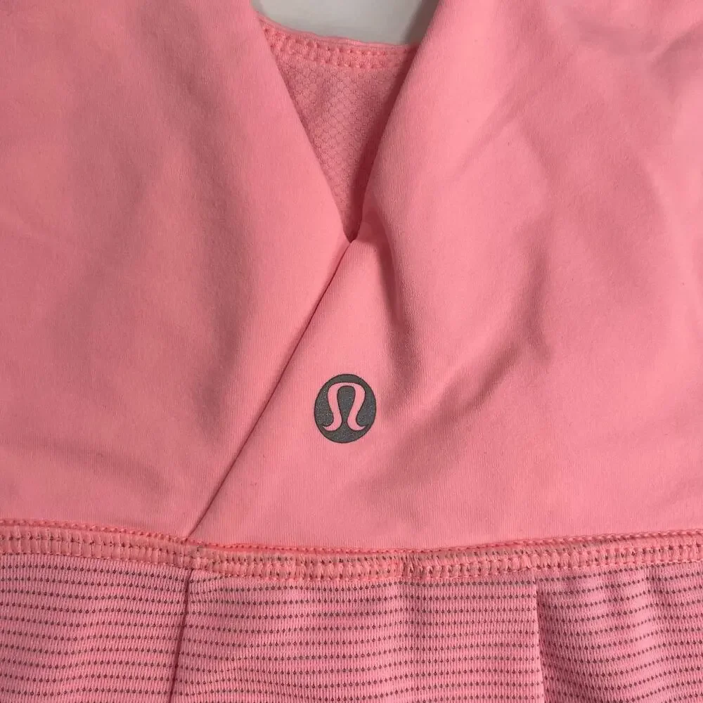 Lululemon Hustle & Bustle Tank‎ Heathered Bleached Coral / Bleached Coral Sz 4